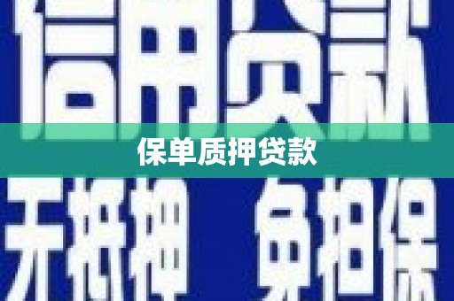 平阴保单质押贷款