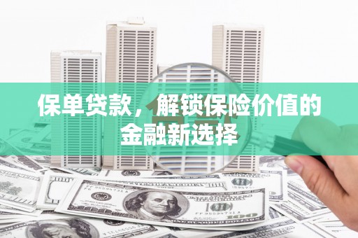 平阴保单贷款，解锁保险价值的金融新选择