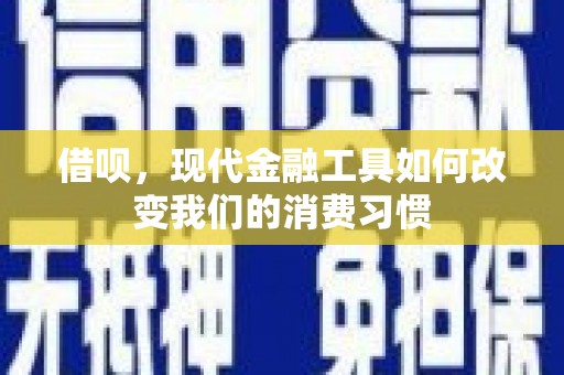 平阴借呗，现代金融工具如何改变我们的消费习惯