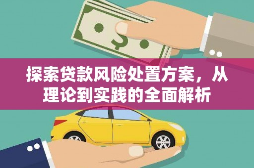 平阴探索贷款风险处置方案，从理论到实践的全面解析