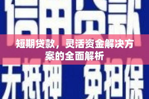 平阴短期贷款，灵活资金解决方案的全面解析