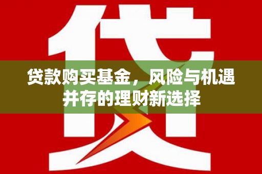 平阴贷款购买基金，风险与机遇并存的理财新选择