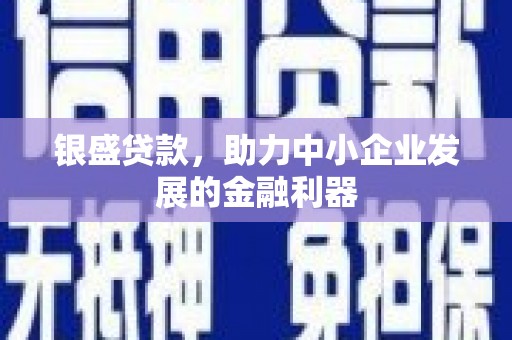 平阴银盛贷款，助力中小企业发展的金融利器