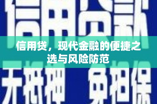 平阴信用贷，现代金融的便捷之选与风险防范