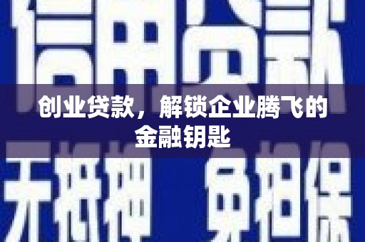 平阴创业贷款，解锁企业腾飞的金融钥匙